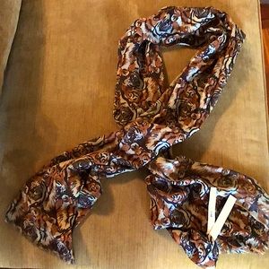 Aqua brand from Nordstrom Tiger face print silk scarf